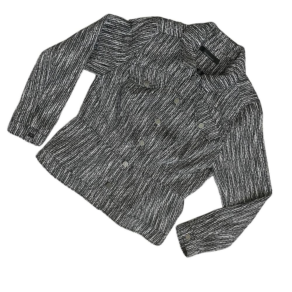 White House Black Market WHBM Womens M 8 10 Boucle Trucker Jacket Office NEW NWT - Picture 3 of 16